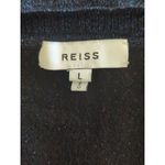 Reiss Wool Crew Neck Glitter Sweater Blue Wom Women's Large Holidays Festive Photo 5