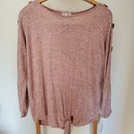 Thyme + Honey  Light Sweater Front Tie 2X Photo 0