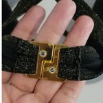 Cabana Del Sol Metallic Wired Bikini Top Gold Black Large Photo 4