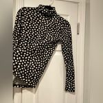 J.Crew NWOT Size XXS Black White Cotton Long Sleeve Turtleneck Pullover Top Photo 5