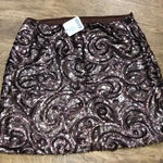 Silence + Noise  NWT brown sequin party mini skirt Photo 2