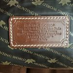 Hunting World Authentic RARE Shoulder Canvass Leather Brown Tan Messenger Bag Photo 7