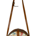 Furla  Floral Brown Leather Canteen Purse Crossbody Handbag Photo 0