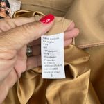 Naked Wardrobe NWT The Statement Fitted Bustier Strapless Draped Gold Dress L Photo 7