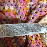 Forever 21 F21 Crochet Multicolor Pastel Knit Skirt Pink Cream Purple Orange Med Photo 5