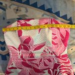 Lilly Pulitzer  Pink White Strapless Silk Blend Sheath Dress Brocade Jacquard 6 Photo 8