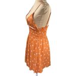 Follow The Sun V-Neck Strapless Mini Skirt Orange Floral Size S Small Photo 1