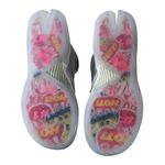 Moolah womens size 8 triple double glitch mode metallic silver high top sneakers Photo 8