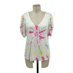Generation Love  Odessa Tie-Dye Puff-Sleeve T-Shirt White‎ Size Medium Photo 2