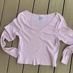 Divided Crop Top Blush Lightweight Stretchy Womens Large Photo 0