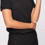 Free People Beach Happy Hour Mini Dress Black Blouson Ribbed Stretch Cutout S Photo 0