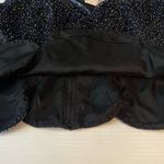 Oleg Cassini Black Tie Navy Beaded Whimsical Formal Evening Top Vintage Size 8 Photo 7