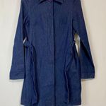 Zinc Women’s Long Sleeve Denim Trench Jacket with Tie Blue Size Small Photo 0