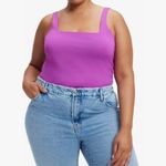 Good American  Modern Tank Scuba Bodysuit Poo Thistle Purple Photo 2