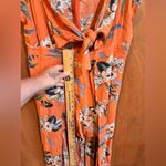 Pull &‎ Bear orange tropical one piece shorts romper size xl Photo 7