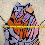 Sam Edelman  Butterfly Tiered High Neck Midi Dress Lavender Multi 4 Photo 6