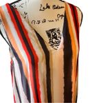 Alex Marie Striped Multicolored Shear Lined Asymmetrical Midi Women's Size Small Photo 4