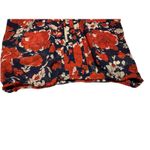 Banana Republic  Floral Short Sleeve Top Red Casual V-neck Size S Photo 4