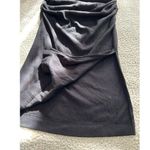 Michael Stars  Christina Black Ruched Long Sleeve Cotton Ribbed Fitted Dress Sz M Photo 8