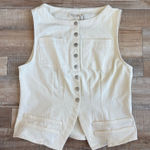 VRG GRL Suki Denim Vest in Cream AU10/US6 Size 6 Photo 0
