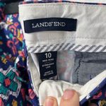 Lands' End Evening Sapphire Moroccan Tile crop straight leg chino size 10 Photo 6