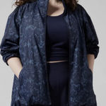 Athleta  Sightseer Lace Jacket Navy Floral‎ Size 2X NWT Photo 0