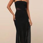 Lulus  Black Strapless Maxi Dress  Photo 0