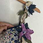 Humming Floral Vine Strap Dress Fairy Cottage Milkmaid Feminine Fae Earthy Blue Size M Photo 1