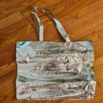 Aerie  | NWT Silver Metallic Logo Tote Bag Photo 1