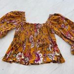 Anthropologie Conditions Apply Smocked Sweetheart Blouse Size Medium NWOT Photo 3