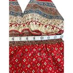 Vintage 1970's Rags by Kressandra Hippie Festival Floral Red Dress Halter XS Photo 9