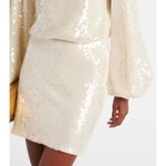 ROTATE Sequins Dress in Egret 38 New Womens Mini Long Sleeve Cocktail White Size undefined Photo 13