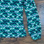 Boden • Elodie Jersey Wrap Top green surplice knit Forest Ribbons pink Size 8 Photo 11