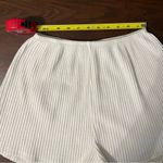 Joah Brown  CREAM IVORY HIGH
RISE PULL ON RIBBED SOFT ELASTIC SWEAT SHORTS! Photo 4