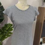 Gap Gray Sheath Midi Dress with Flutter Cap Sleeves Photo 1