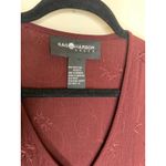 Sag Harbor Burgundy Shift Dress w Short Sleeve Cover Up Sz 14 Photo 9