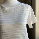 ZARA  cute panel stripe white loose top Photo 1
