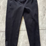 Betabrand  Black Ribbed Zip Ankle Dress Pants Women's Size L Photo 0