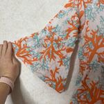 Mud Pie  coral orange blue swim coverup medium Photo 3