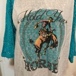 Southern Grace  TOP “ Hold Your Horse” XL long lace  like  sleeves Photo 2