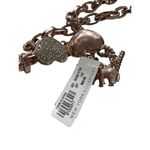New York & Co. New York Co Rose Gold Chain Necklace Pave Heart Locket Elephant Toggle NWT Photo 5
