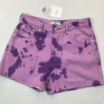 Adika Tie Dye Button Fly Denim Shorts Photo 0