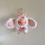 Bunny Outfit for Labubu 2 Piece set Pink/White Plush Pink Photo 6