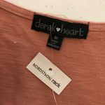 Derek Heart  Womens Top Crochet Ruffle Pleated Blush Pink Size M Photo 2