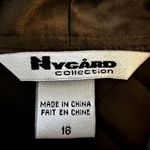 Peter Nygard NYGard Collection Button Down Shirt Pleated Long Sleeve Lined Collared Brown 16 Photo 1