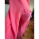 Ultra Flirt  SALMON PINK LONG SLEEVE BUTTON UP SHIRT DRESS NWT WOMENS LARGE Photo 5