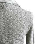 The Limited  Y2K Long Sleeve Crochet Knit Cardigan Metallic Silver Size Medium Photo 5