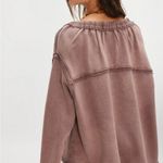 Free People NWT  Women's Coco Brown Long Sleeve Sweatshirt Photo 2