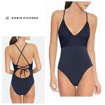 Robin Piccone New navy one piece. Size 8. Retails $178. Photo 8