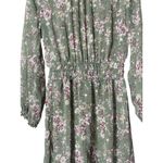 Kori Green Floral Lightweight Long Sleeved Flowy Dress Size Small Photo 4